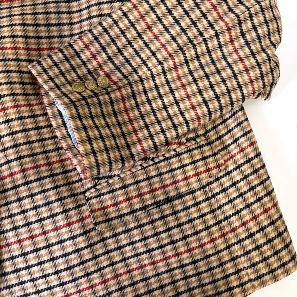 J.CREW NWOT Herringbone Wool Blend Schoolboy Blazer in Light Khaki Size 22